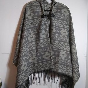 MASSINI OPEN FRONT HOODIE CARDIGAN